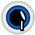 A circular icon with a blue and black clock face showing 1:00, overlaid by a white 'I' on a black background.