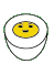 Six pixelated egg-shaped characters with yellow faces and white shells display varying facial expressions against a gray background.