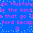 Blue background with pink text repeating 'Mustang', 'the kindre', 'that go 16', and 'Ford Escap' alongside white pixelated dots and ':D' emoticons.