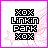 A 5x5 contact sheet of a pixel art animated buddy icon featuring "XOXO Linkin Park" text with pink star patterns and yellow stars, showing frame-by-frame animation changes across 25 sampled frames.