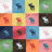 colorful square with various small icons, including hearts and animals, on a white background with red text reading "abercrombie" at the bottom right