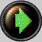circular icons with glossy black backgrounds, each containing a pixelated arrow pointing right, displayed in various colors including green, blue, purple, red, and orange