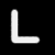 Two white L-shaped forms on black background, left form solid with sharp edges, right form blurred and glowing with soft gradient transition.