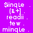 Pixelated text on four colored backgrounds: purple, green, blue-gray, and light gray with white lettering showing variations of 'single', 'readii', 'few', 'miingle'