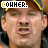 nine pixelated images showing a person wearing a dark cap with yellow trim, each displaying different mouth positions under the text 'COHHER.'