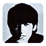 twelve monochrome images showing a person with dark hair in various poses and expressions against a light background