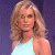 A split-frame contact sheet showing a woman with blonde hair in a light blue halter top on the left and green pixelated text reading "Original Icons .com" on a dark green background on the right.