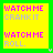 Yellow square icons with pink and black text on green background, displaying 'WATCH ME CRANK IT' and 'WATCH ME ROLL.' in pixelated font.