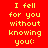 Four display the text "I fell for you without knowing you:" in yellow pixelated font on red, white, pink, and light pink backgrounds