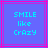 Pixelated blue background with pink lines and cyan text reading "SMILE like CRAZY" in three centered