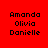 Red background with black text listing Amanda, Olivia, Danielle; yellow highlight shifts across in