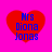 Four red heart shapes on a bright pink background, each containing blue text reading "Mrs Diona Jonas" with varying pixel clarity.