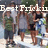 Group of people standing outdoors with text overlays changing across frames.