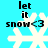 Pixelated snowflake icon with 'let it snow<3' text on cyan background, showing animation changes in snowflake shape and pixel density across observations.