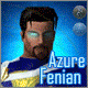 Animated sequence of character icons with changing facial features and text labels over a blue gradient background with floating orbs.