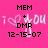 Pixelated pink background with black text reading MEM + DMR 12-15-07 and faint white 'I love you' overlay.