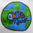 Pixelated globe with green landmasses and blue water, overlaid with stylized text reading 'ON THE WING' in red and black lettering.