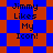 Pixelated text "Jimmy Likes My Icon!" appears on a blue and red diamond-patterned background with two distinct animation states.