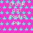 A static image with a bright pink background covered in light blue stars, displaying repeated white text reading "Crank dat soulja boi" in a pattern