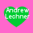 Four green heart-shaped icons with white text "Andrew Lechner" on a pink background, each showing slight variations in pixelation and alignment.