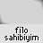 Black stick figures on gray background with repeated 'filo sahibiyim' text; one frame shows white background and 'FIGHT!' text above two figures.