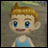 A 48x48 pixel animated buddy icon featuring a cartoon character with blonde hair and blue eyes on the left, paired with "Anime IM" text and a stylized logo on the right against a black background.