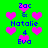 Pixelated green background with pink hearts and blue text reading 'Zac & Natalie 4 Eva' repeated in a pattern