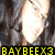 A pixelated image of a person with long dark hair and glasses, featuring yellow text reading BAYBEE X3 over the lower portion.