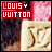 identical animated icons featuring 'LOUIS VUITTON' text above a monogrammed pattern with alternating color schemes