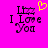 Pixelated text and heart symbol on bright pink background, with one version showing a yellow heart above the text.