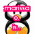 Pixelated penguin character with black-and-white head, orange body, and yellow beak overlaid with pink text blocks in four distinct configurations.