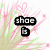 Pixelated icon with text elements over abstract backgrounds: pink and green splatters, blue-green stars, and a geometric pattern.