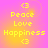 A static image with a pink-to-yellow gradient background displaying four identical of text and symbols