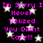 Black background with white stars and repeated pink text reading "Im Sorry I Never Relized You Didnt Care!!!" in a pixelated font.