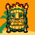 Pixelated character with red head and green body holding a golden bell, wearing a crown of flames, against orange background.