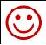 A static pixelated icon of a red smiley face with square eyes and curved mouth on a light background.