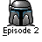 Animated contact sheet of Star Wars Episode 2-themed buddy icons featuring Boba Fett and Jedi characters in pixel art style with