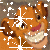 Animated contact sheet of a cartoon lion character with pixelated snow effects across three frames showing slight pose variations.