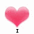 Three pink heart icons with text below each, arranged in a on white background; one gray is present