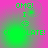Green pixelated text on pink-to-green gradient background with animated glow effects.