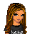 Pixel art character with long brown hair, blue eyes, black top, and blue jeans; pink text below reads "BRITTANY".
