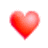 Pixelated red heart icon with gradient shading and white outline on gray background.