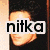 A static image shows a person with dark hair and a light-skinned face partially obscured by a white rectangle with black text reading "nitka" over the eyes.