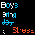 A 3x2 contact sheet of five animated frames from a pixel art buddy icon featuring text and heart symbols on black background with gray transparency area.