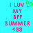 Pixelated text and symbols on a cyan background with one version showing a green heart symbol.