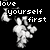 Black background with white pixelated text and abstract shapes forming a sequence of phrases.