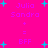 A static image with a bright pink background featuring repeated text and symbols.