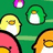 Pixelated green background with cartoon penguins and text reading 'See these penguins', 'They were saved by supermissy', 'She loves animals' in cyan block letters.