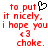 Red pixelated text on white background with black heart symbol and '3' emoticon, two identical side-by-side versions of the same phrase.