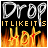 A 4-frame animated contact sheet showing a buddy icon with text "Drop It Like It's Hot" over flames, each frame displaying slight variations in flame and text glow.